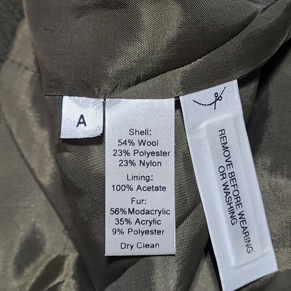 Loft Ann Taylor Blazer with faux fur removable collar wool blend jacket size 10p - Picture 10 of 16